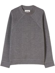 Jil Sander crew-neck mélange-effect sweatshirt - Gris