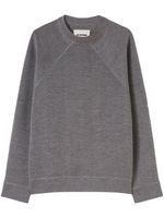 Jil Sander sweat chiné à col rond - Gris