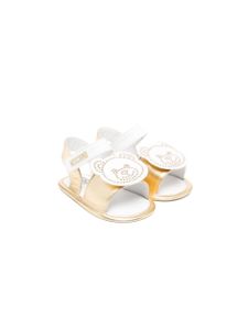 Moschino Kids sandales en cuir - Blanc