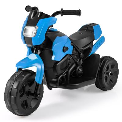 6V Kindermotorfiets Batterijgevoede Elektrische Speelgoedauto voor Jongens en Meisjes van 37-72 Maanden Marineblauw