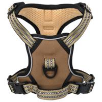 VidaXL Hondentuigje met riem en halsband verstelbaar l bruin