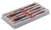 Bahco Schroevendraaierset ERGO™ | geïsoleerd | VDE | driecomponentengreep | smal blad | gleuf | Pozidriv - 5-delig - BE-9882SL