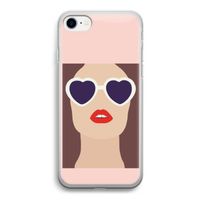 Red lips: iPhone SE 2020 Transparant Hoesje