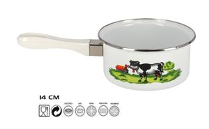 Steelpan - Ø14 cm - geglazuurd - alle warmtebronnen - model Koe