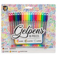 Grafix Gelpennen 18 Stuks Neon/Glitter/Pastel