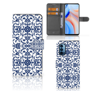 OPPO Reno 4 Pro 5G Hoesje Flower Blue