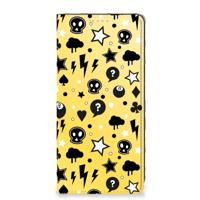 Mobiel BookCase Samsung Galaxy A21s Punk Geel