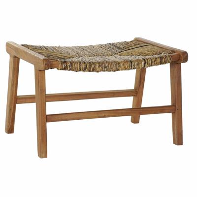 Kruk DKD Home Decor 65 x 47 x 40 cm Natuurlijk Teakboom Plastic Lichtbruin