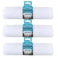 Home Deco Factory Waszak - 3x - 60 x 80 cm - wit - polyester - groot - wasnet