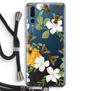 No flowers without bees: Huawei P20 Pro Transparant Hoesje met koord