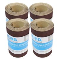 Schuurpapier - P80 - grof - 4x rol - 110 mm x 4,5 meter