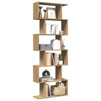 Kamerscherm / boekenkast 6-laags 70x24x193 cm hout artisanaal