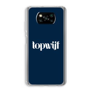 Topwijf Navy: Xiaomi Poco X3 Pro Transparant Hoesje