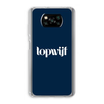 Topwijf Navy: Xiaomi Poco X3 Pro Transparant Hoesje