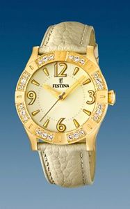 Horlogeband Festina F16580-2 Leder Beige