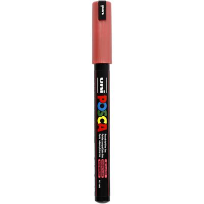 Uni-Posca Posca marker, afm pc-1mr, lijndikte 0,7 mm, extra-fijn, rood metallic, 1 stuk