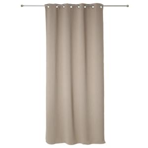 Atmosphera verduisterende gordijnen - set 2x stuks - B135 x L240 cm - beige - geplooid