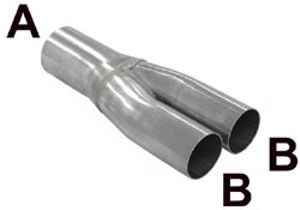 Y Buis 2,5 inch - 2 inch RVS U906351R