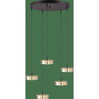 Masterlight 5-lichts hanglampImperia Ø 50cm zwart met goud - 2042-05-02-02-50-5