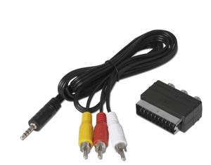 TechniSat 0000/3649 video kabel adapter RCA 3 x RCA Zwart