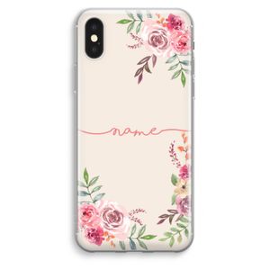 Rozen: iPhone XS Max Transparant Hoesje