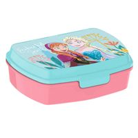 Disney Frozen broodtrommel/lunchbox voor kinderen - blauw - kunststof - 20 x 10 cm - thumbnail