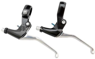 Simson remgrepenset v brake/cantilever 4 vinger zwart 2 delig
