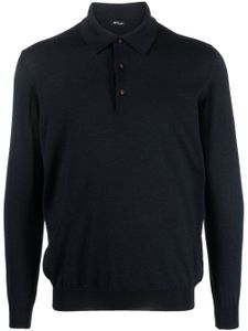 Kiton long-sleeve polo shirt - Bleu