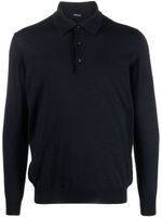 Kiton long-sleeve polo shirt - Bleu - thumbnail