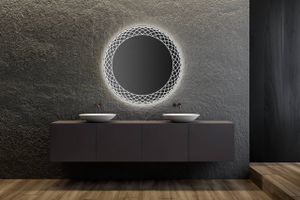 Badkamerspiegel Fantasia | 60 cm | Rond | Indirecte LED verlichting | Touch button | Met spiegelverwarming