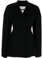 Jil Sander manteau en laine à boutonnière croisée - Noir