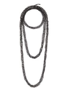 Brunello Cucinelli collier multi-rangs à perles - Gris