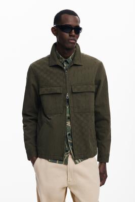 Dubbele ritssluiting jas - GREEN - XL