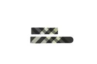 Horlogeband Burberry BU9405 Leder Antracietgrijs 18mm
