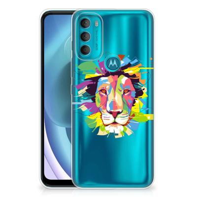 Motorola Moto G71 5G Telefoonhoesje met Naam Lion Color Motorola Moto G71 5G Telefoonhoesje met Naam Lion Color