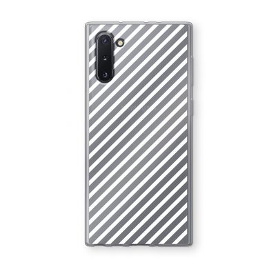Strepen zwart-wit: Samsung Galaxy Note 10 Transparant Hoesje