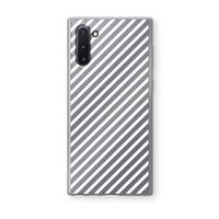 Strepen zwart-wit: Samsung Galaxy Note 10 Transparant Hoesje