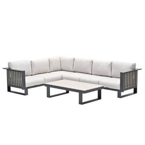 Garden Impressions Gabon hoek loungeset 4-delig - taupe