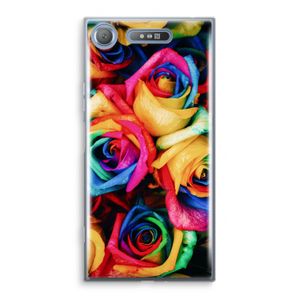 Neon bloemen: Sony Xperia XZ1 Transparant Hoesje