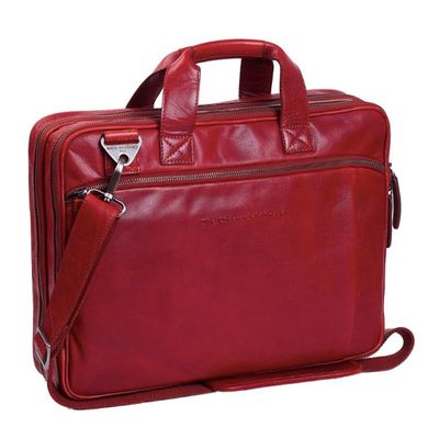 Chesterfield Leren Laptoptas 15 inch Manuel Rood
