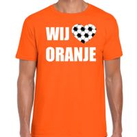 Oranje fan shirt / kleding Holland wij houden van oranje EK/ WK voor heren 2XL  - - thumbnail