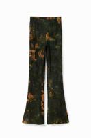 Flared slim fit devoré jeans - BLACK - L