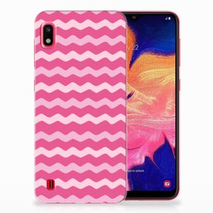 Samsung Galaxy A10 TPU bumper Waves Pink