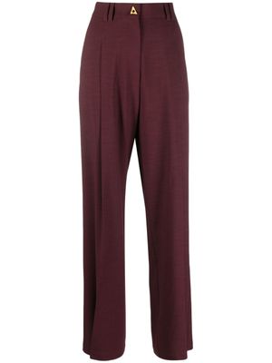 AERON Wellen broek met wijde pijpen - Rood AERON Wellen broek met wijde pijpen - Rood