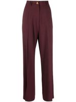 AERON Wellen broek met wijde pijpen - Rood - thumbnail