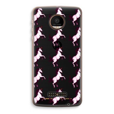 Musketon Unicorn: Motorola Moto Z Force Transparant Hoesje