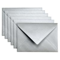Envelop papicolor c6 114x162mm metallic zilver