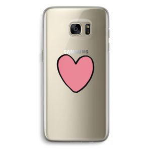 Hartje: Samsung Galaxy S7 Edge Transparant Hoesje