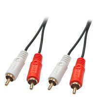Lindy 35662 3m 2 x RCA 2 x RCA Zwart, Rood, Wit audio kabel