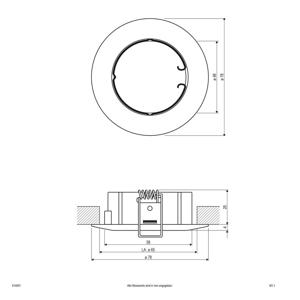 EVN 514001 514001 Inbouwring Halogeen Zonder 50 W Wit